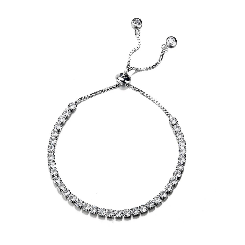 Simple New Heart-Shaped 925 Sterling Silver Bracelet