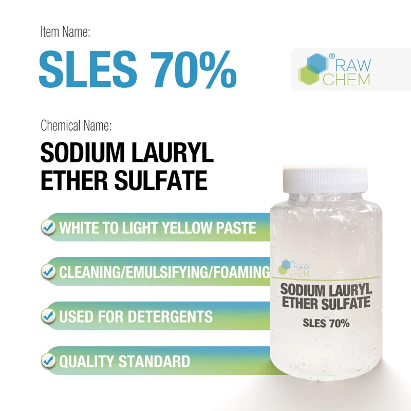 Détergent AES de grade 70 % alcool éther sulfate de sodium