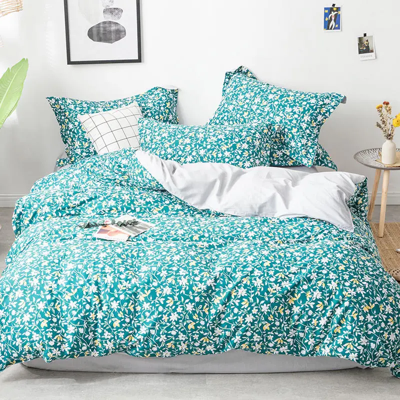 100% algodón textil hogar cama King Size cama de estilo europeo en una bolsa consolador Set