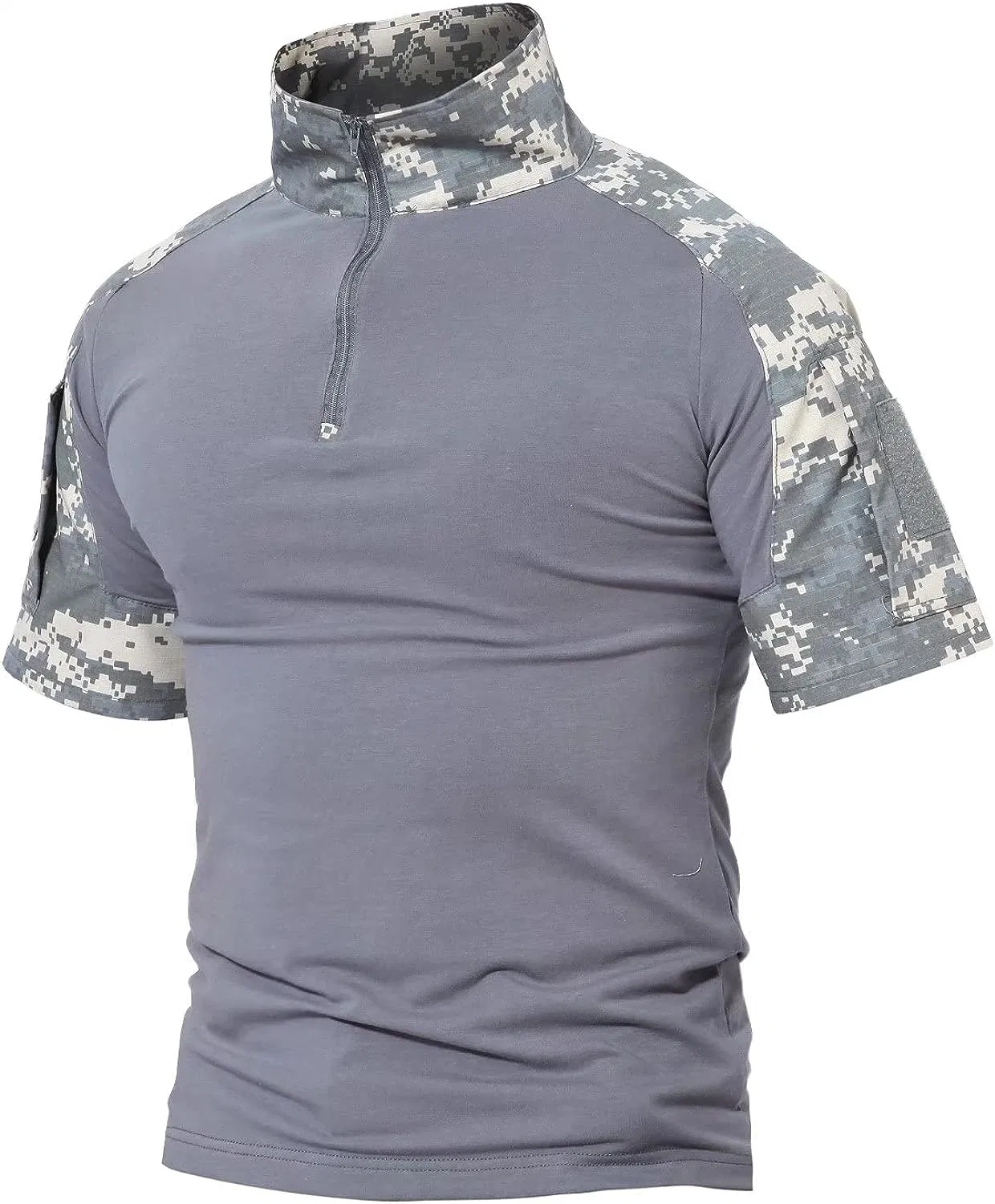 Herren-T-Shirt mit Kurzarm-Ärmeln im Military-Stil