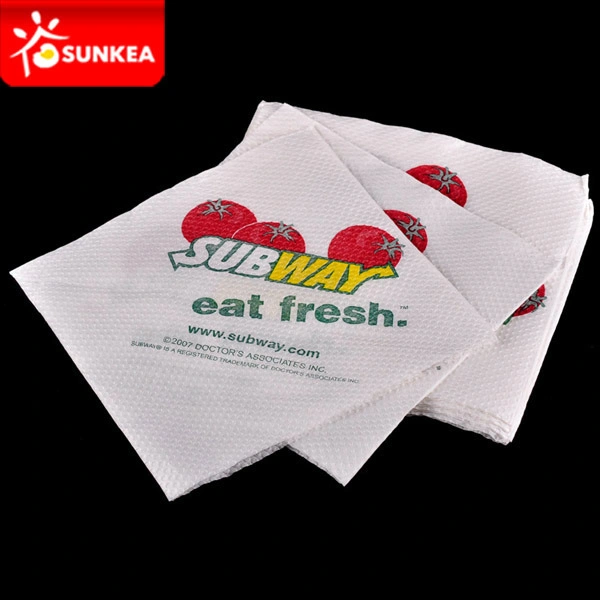 Wholesale/Supplier Disposable High quality/High cost performance Customized Logo Printing 2 Ply / 3 Ply Custom Mint Green / Red Flower Paper Dinner Napkin
