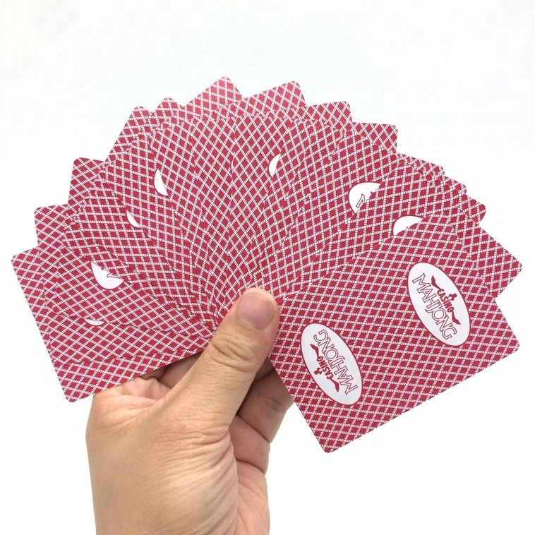 Prueba de agua de plástico de fábrica de tarjetas de juego de poker para publicidad