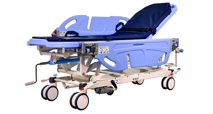 Factory Blue Mecan Electric Price Hospital Emergency Ambulance Bed Medical Stretcher