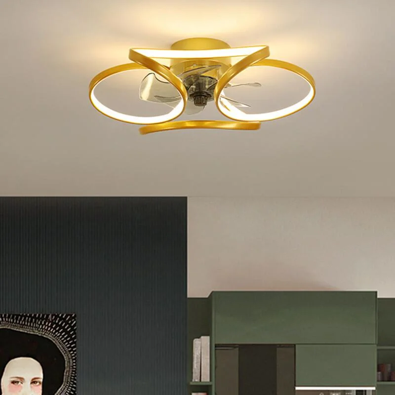 110V 220V LED Ceiling Fans Chandelier Bedroom Living Room Nordic Macaron Invisible Fan Light APP Remote Control Ceiling Fans110V 220V LED Ceiling Fans