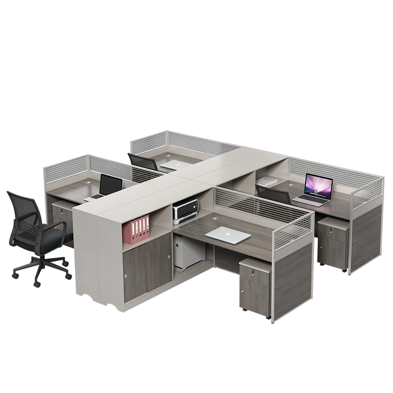 Un design moderne Meubles commerciaux ordinateur Partitions de Workstation 6 personne le personnel du bureau Bureau Table