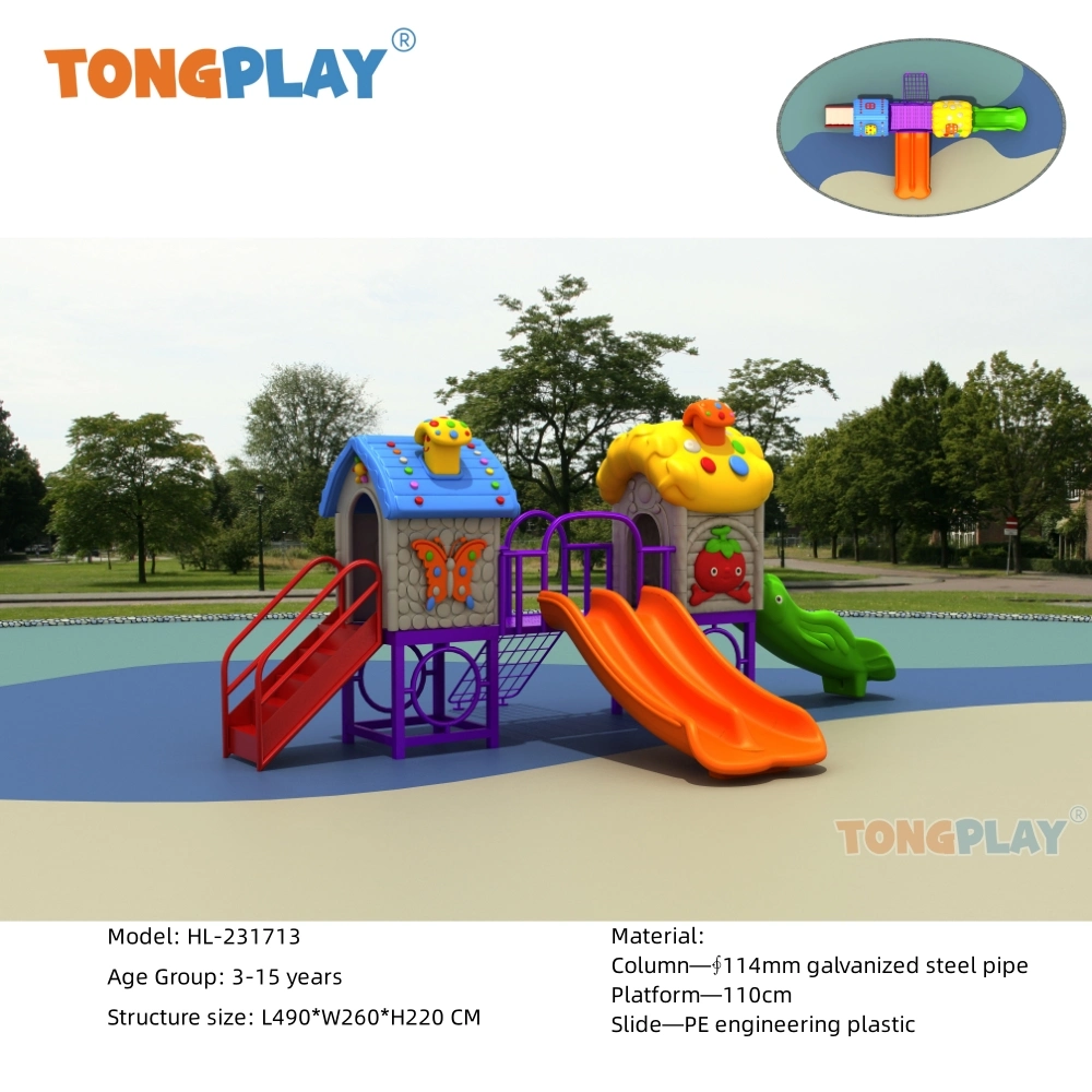 Tongplay Aqua Dome diapositiva exterior de plástico y estructura de escalada Niños amistosos correr para niños de Kindergarten