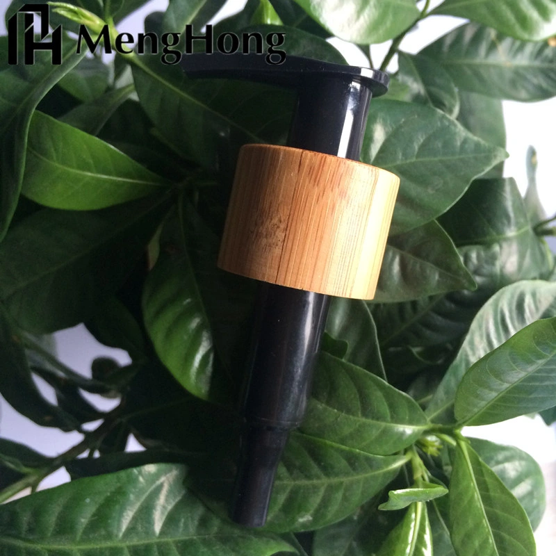 Dispenser Cosmetic Plastic Lotion Pump with Bamboo for Bottle