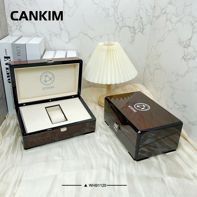 China Wholesale/Supplier Stock Wooden Shiny Lacquer Watch Packaging Box Watch Case Box Watch Box