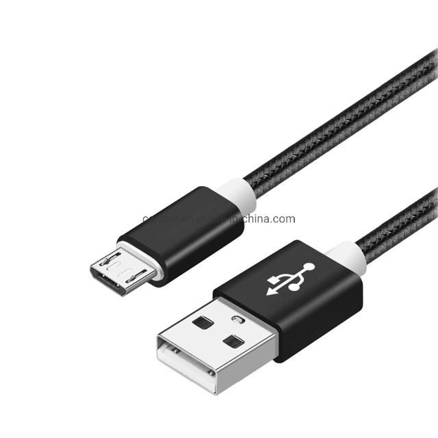 1m/2m Cell Phone Braided Charging for Phone USB Cable Fast Charger Cable