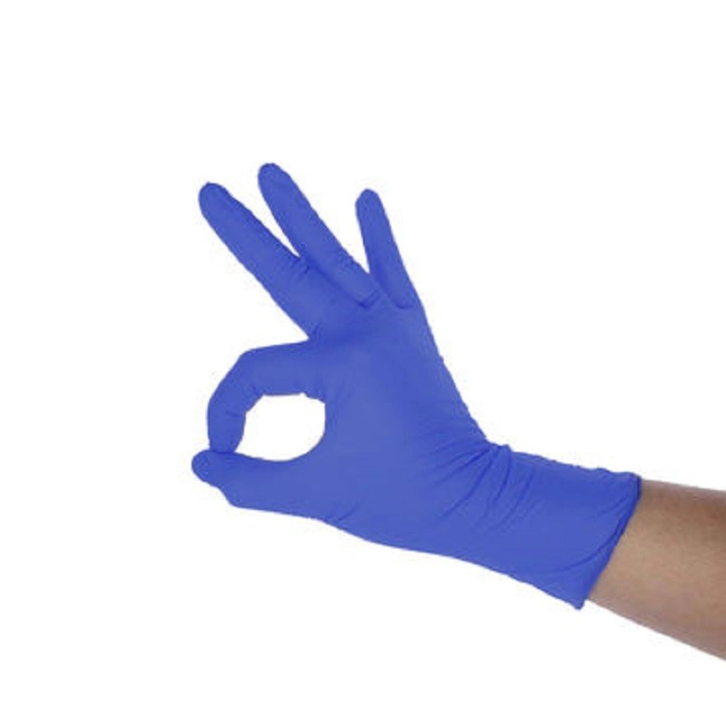 Gants d'examen en nitrile, qualité médicale, Non-Sterile Powder-Free, jetables, de la sécurité alimentaire, l'Indigo de couleur, de taille moyenne