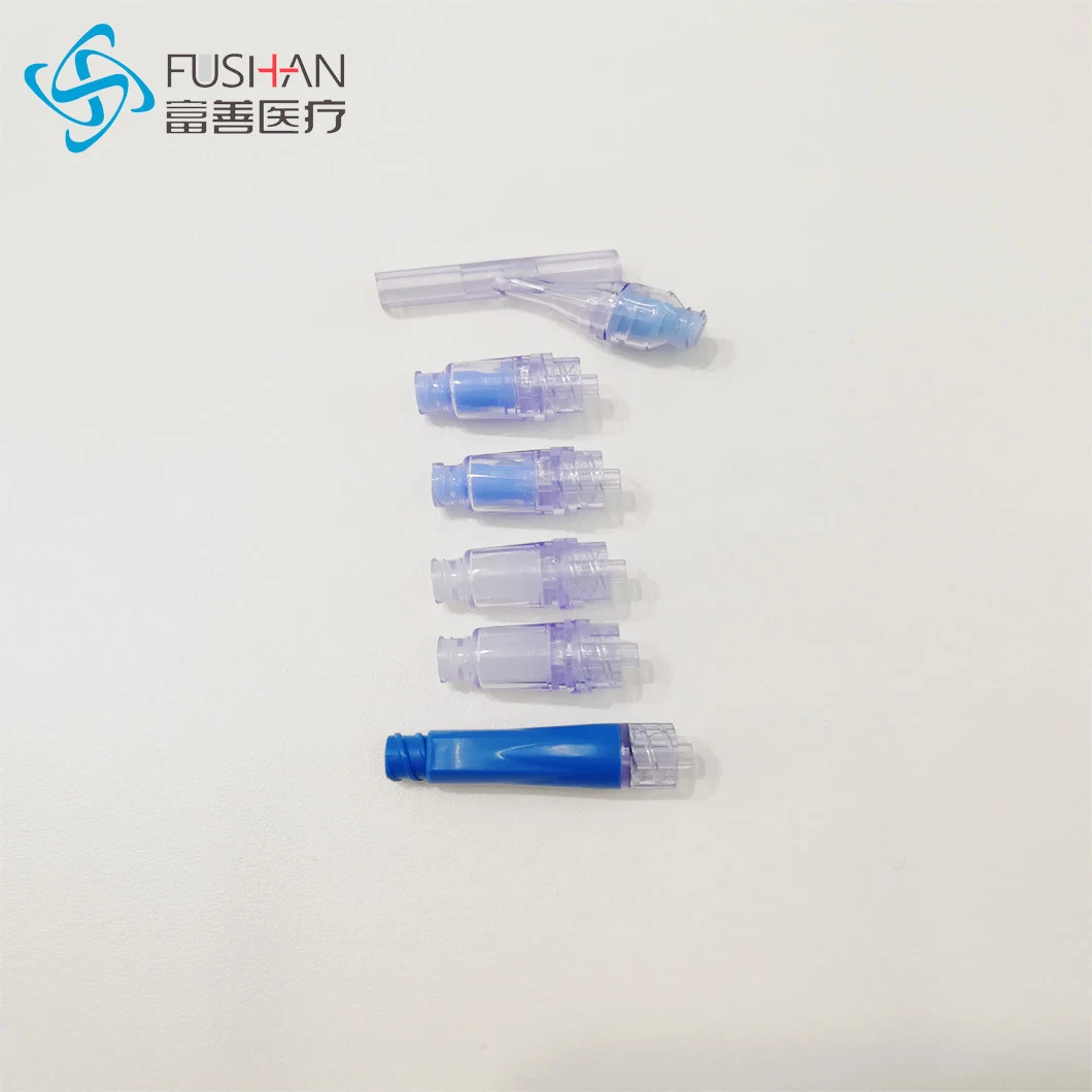 Fushan Injection Connector Plastic Syringe Luer Lock Connector Injection Site Connector Luer Lock Cap Connector IV Connector