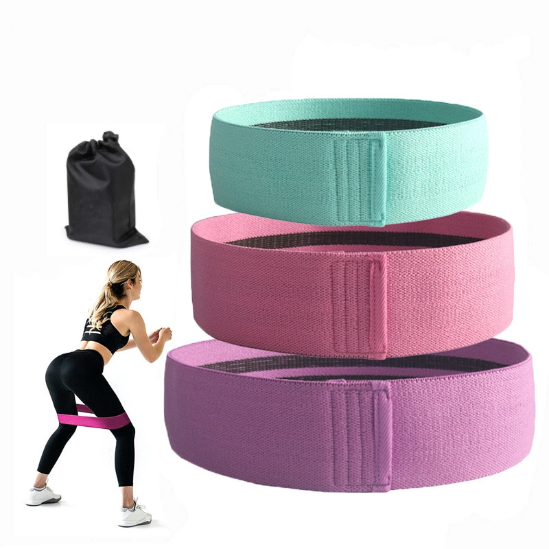 Logotipo personalizado Private Label Non-Slip Gimnasio entrenamiento deporte belleza piernas cadera Butt glúteos tejido Yoga el ejercicio de resistencia las bandas de correa