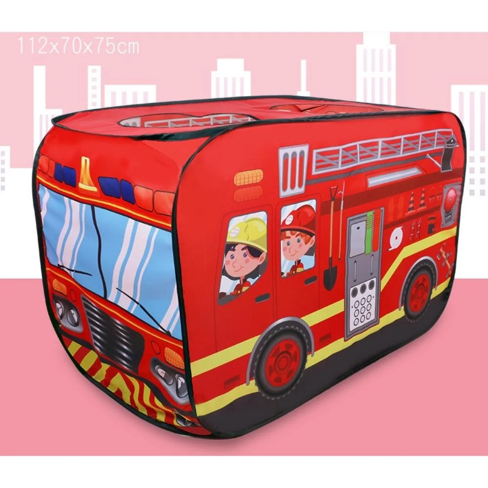 Game House Bus Children Toy Tent Foldable Playhouse Cloth Fire Truck Wyz19565