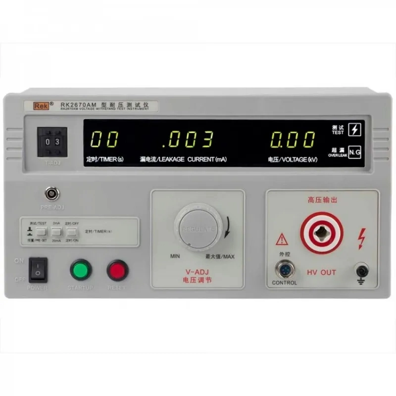 Rk2670am High Accuracy Insulation AC 5kv 20mA Withstanding Voltage Tester Pressure Hipot Safety Regulation Tester Multimeter