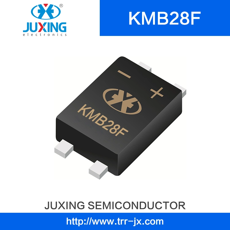 Juxing Kmb28f Vrrm80V Vrms56V Ifsm50A Vf0.85A Surface Mount Schottky Bridge Rectifier Diodes with Mbf Case