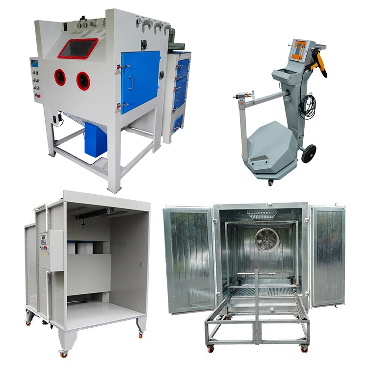 Automatic Rim Sandblasting Machine with Powder Coating Package