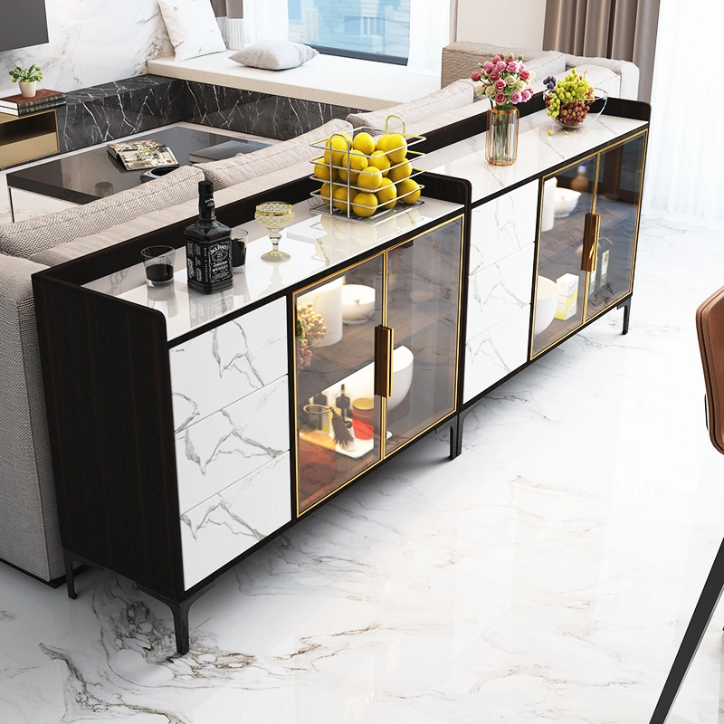 Quality Glass Simple Modern Furniture Wood Living Room Furniture Kitchen Cabinet Side Board