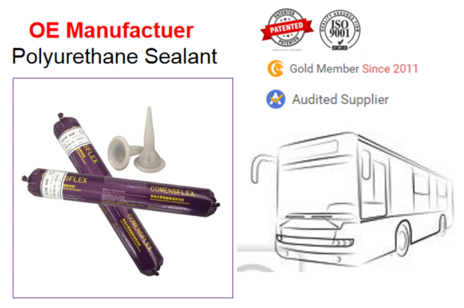 High Perference Polyurethane Windscreen Sealant Surtek 3668