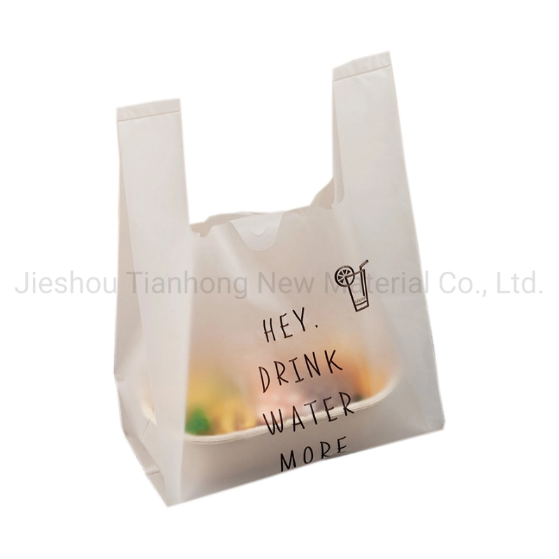 PLA Bag Biodegradable Compostable Garbage Bags T Shirt Type Biodegradable Plastic Bags