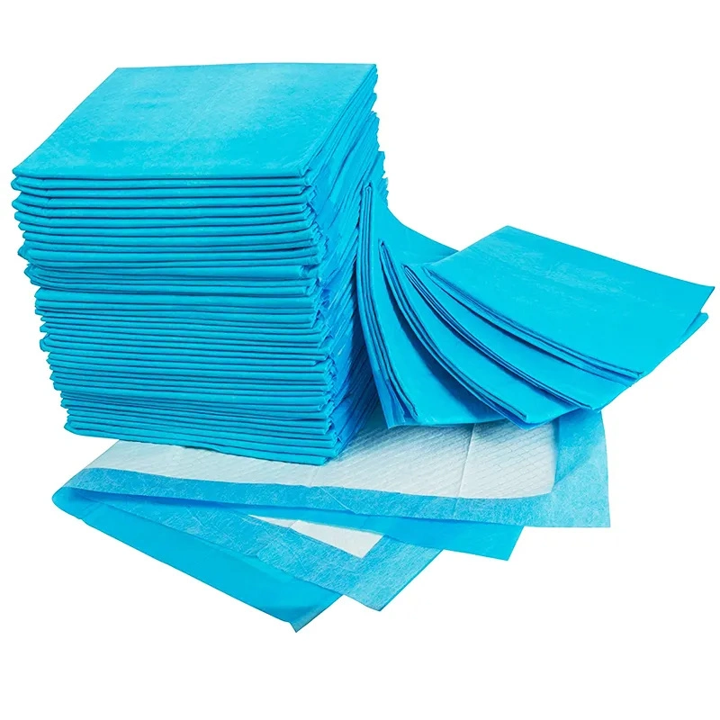 Personal Care High Absorbent Leakage Protection Blue PE Film Underpads Hospital Medical Disposable Adult Underpad