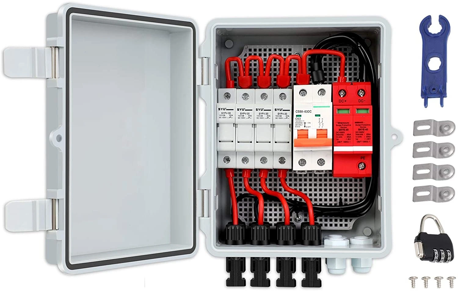 Jkpv/4-1 DC 1000V PV Combinador fotovoltaico Box 4 String off-Grid Sistema Solar