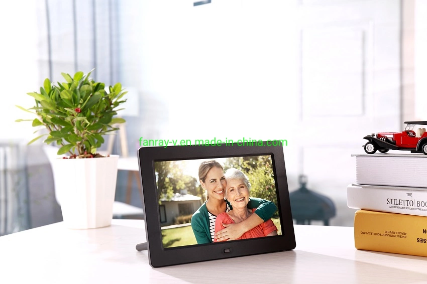 Factory 8inch Digital Photo Frame with Logo for Lauching New Product