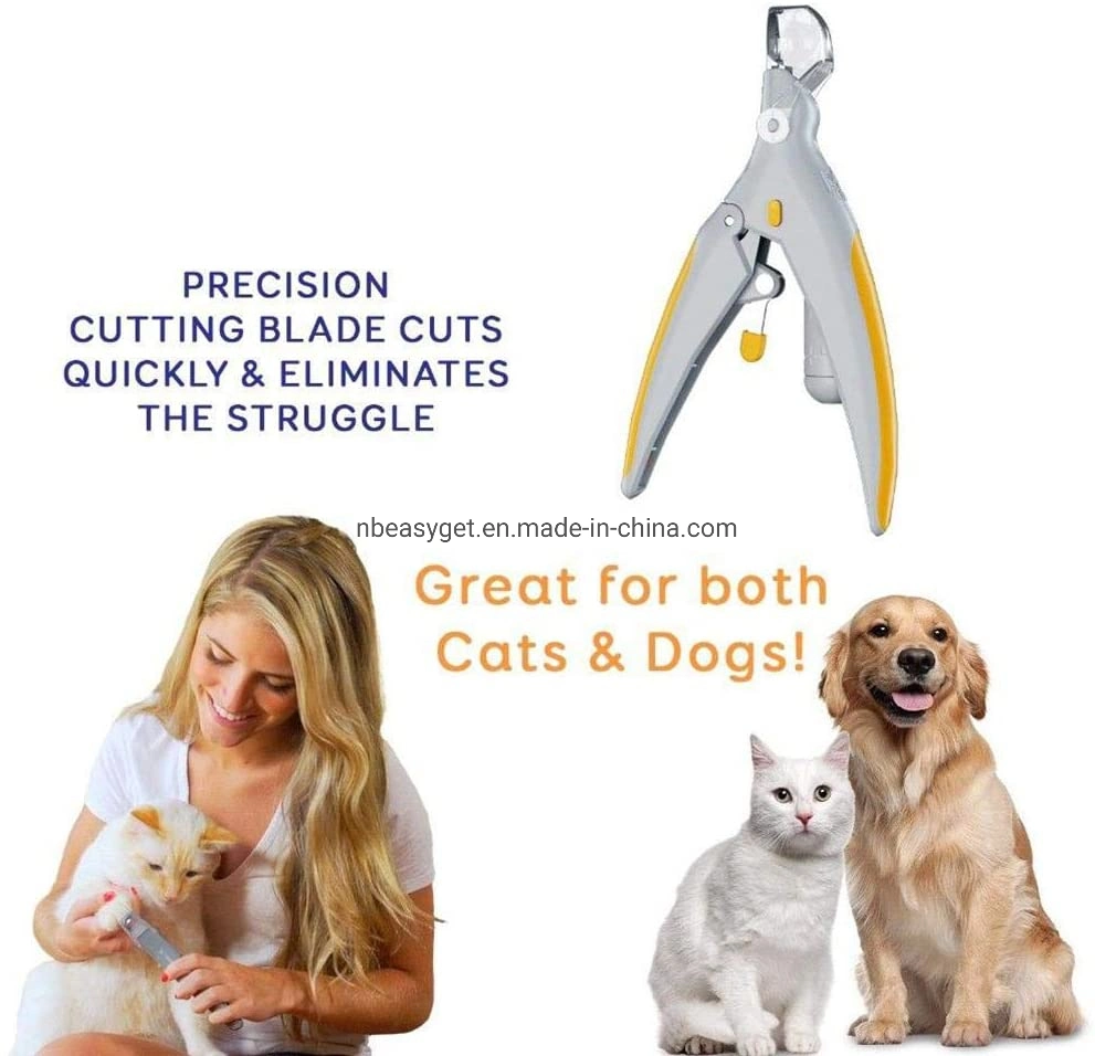 Pet Nail Clipper Great for Cats &amp; Dogs, Trimmer Grinder Grooming Tool Care Clipper for Pet with LED Light, 5X Magnification and Nail Trapper Esg12412