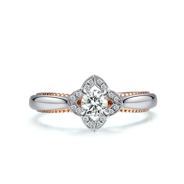 Lab Grown Diamond Igi/Gia Design OEM/ODM Rose Gold Platinum Proposal Rings Fine Jewellry Ring Jewelry