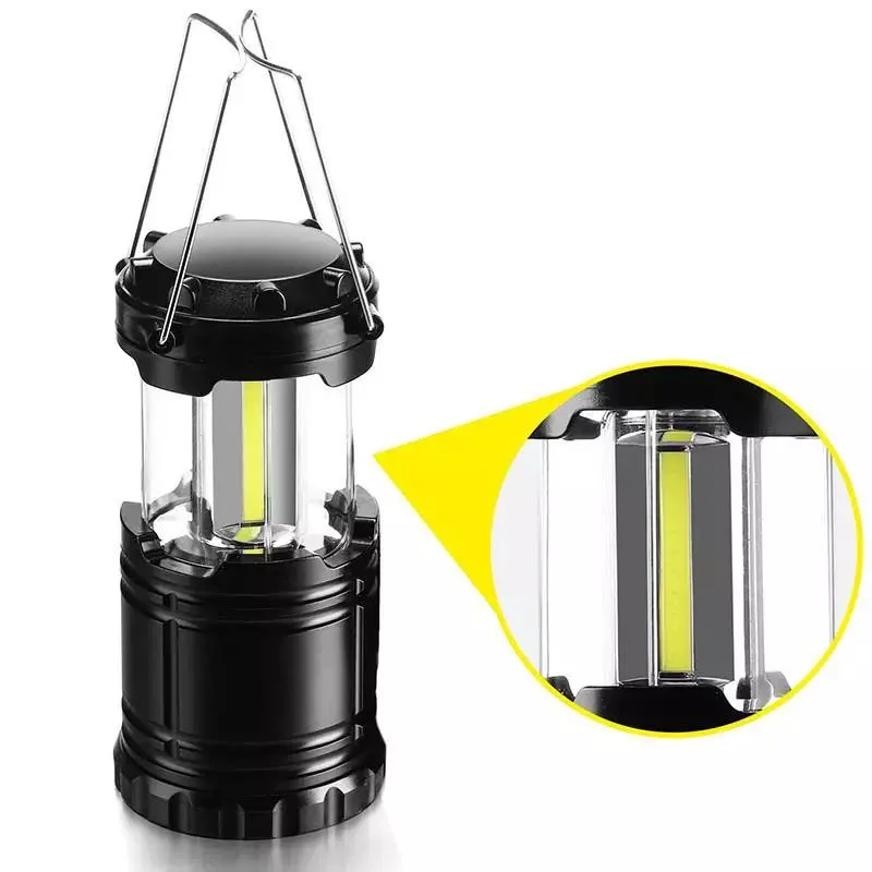 Handle Portable LED Camping Light with Hook COB Outdoor Mini LED Camping Lantern