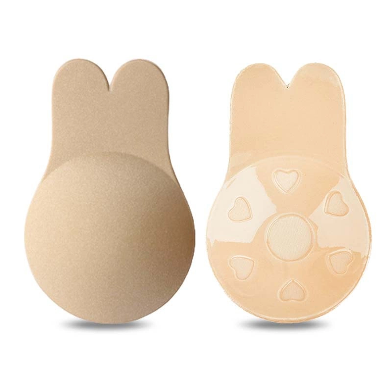 High quality/High cost performance  Rabbit Shape Push up Invisible Nipple Cover Waterproof Strapless Lift Silicone Nipple Sticker