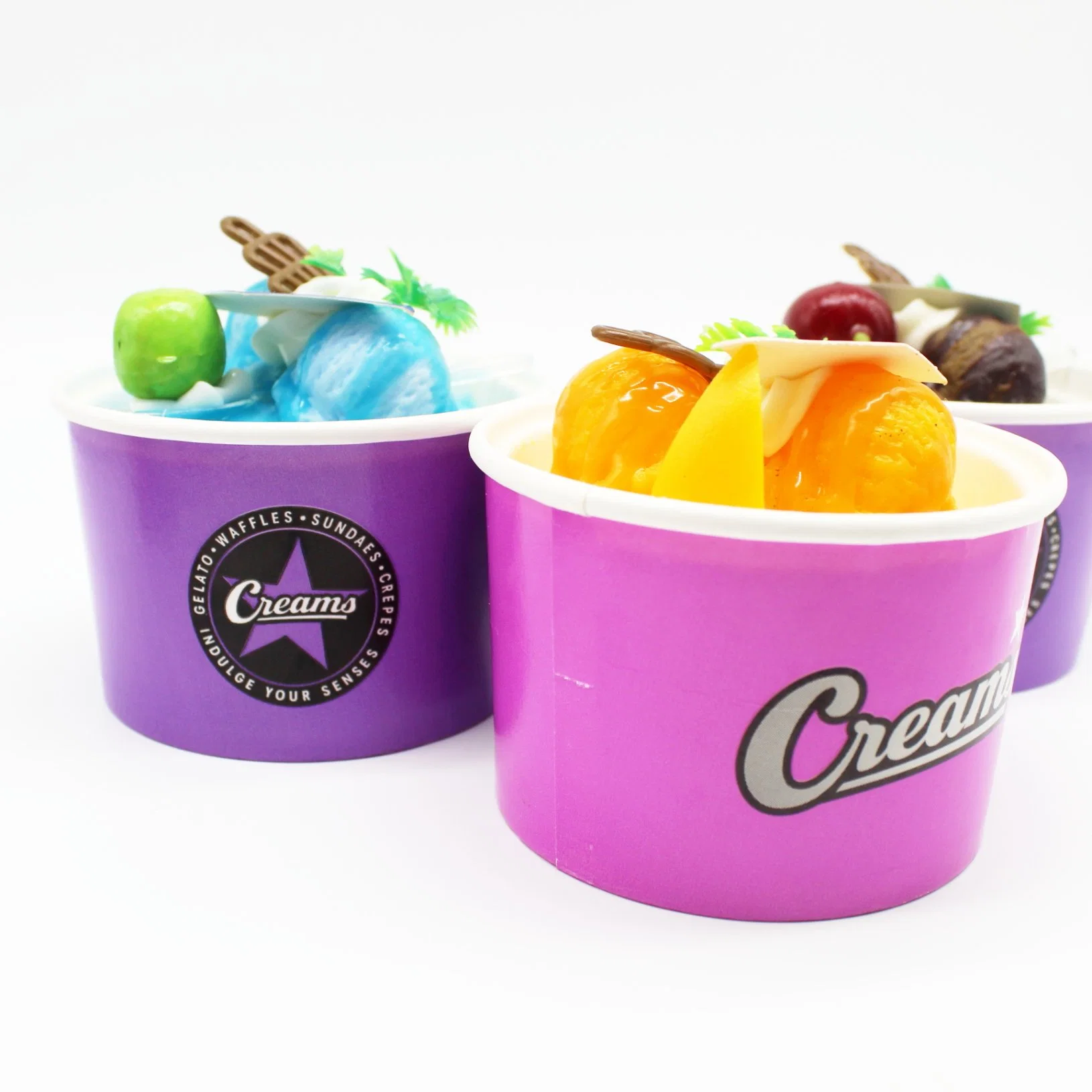 Cool Disposable PP Yogurt Takeaway Cups Ice Cream Tubs and Lids