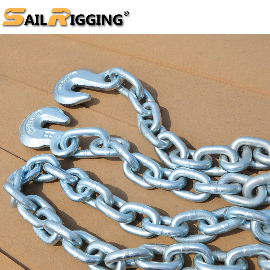 Nacm90 3/8" G70 White and Yellow Galvanized Link Transport Chain