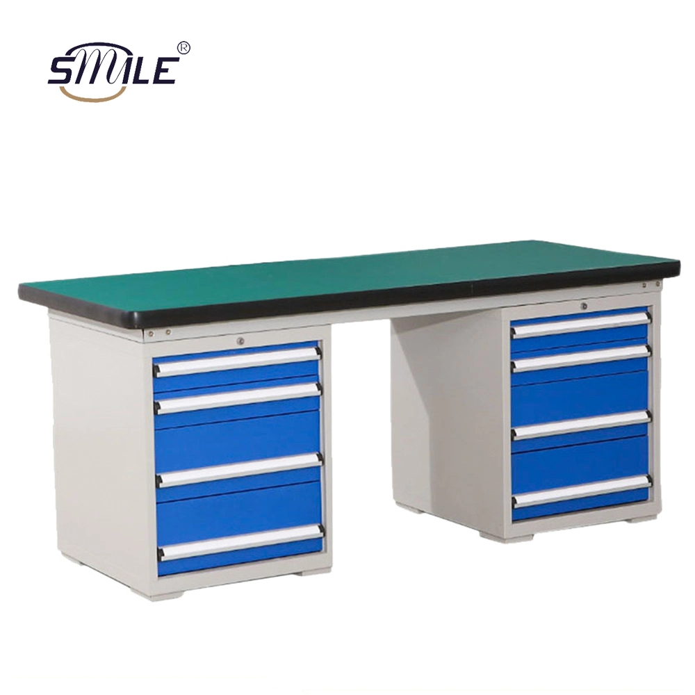 Smile Black montaje personalizado de la línea de montaje de fábrica Anti-estático Kanban pesado Mesa de trabajo portátil con cajones