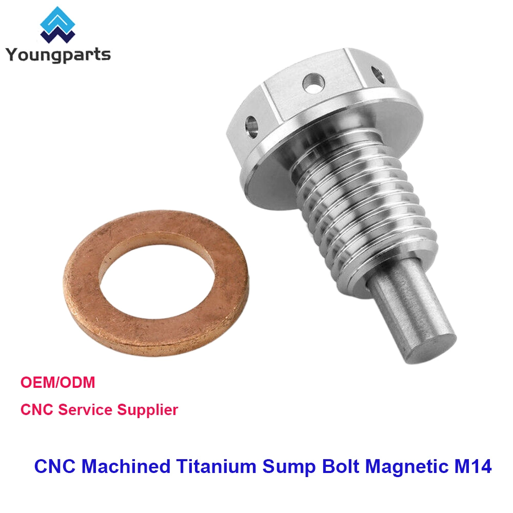 Améliorez le système d'huile de votre moteur avec le boulon de carter magnétique en titane M14 - Usiné CNC.