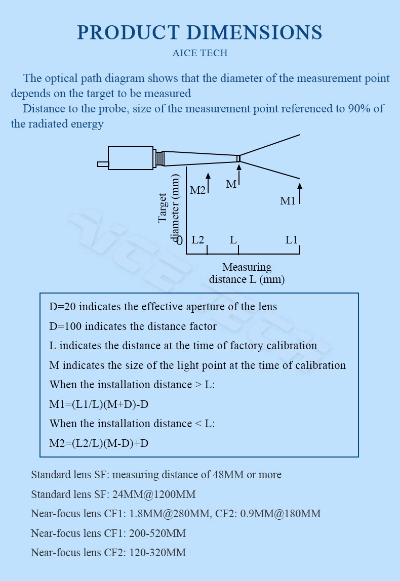 Wireless Transmission Temperature Probe 4-20mA Infrared Temperature Sensor