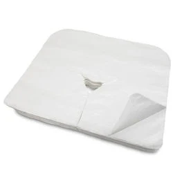 White Spunlace Face Rest Cover with Hole Massage/Beauty Salon