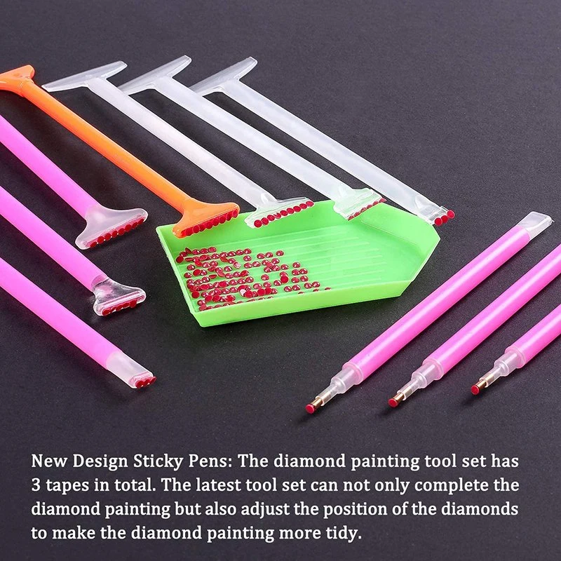 Colorful Diamond Sticky Pen, Plate, Glue, Diamond Embroidery Box, Diamond Painting Useful Tools