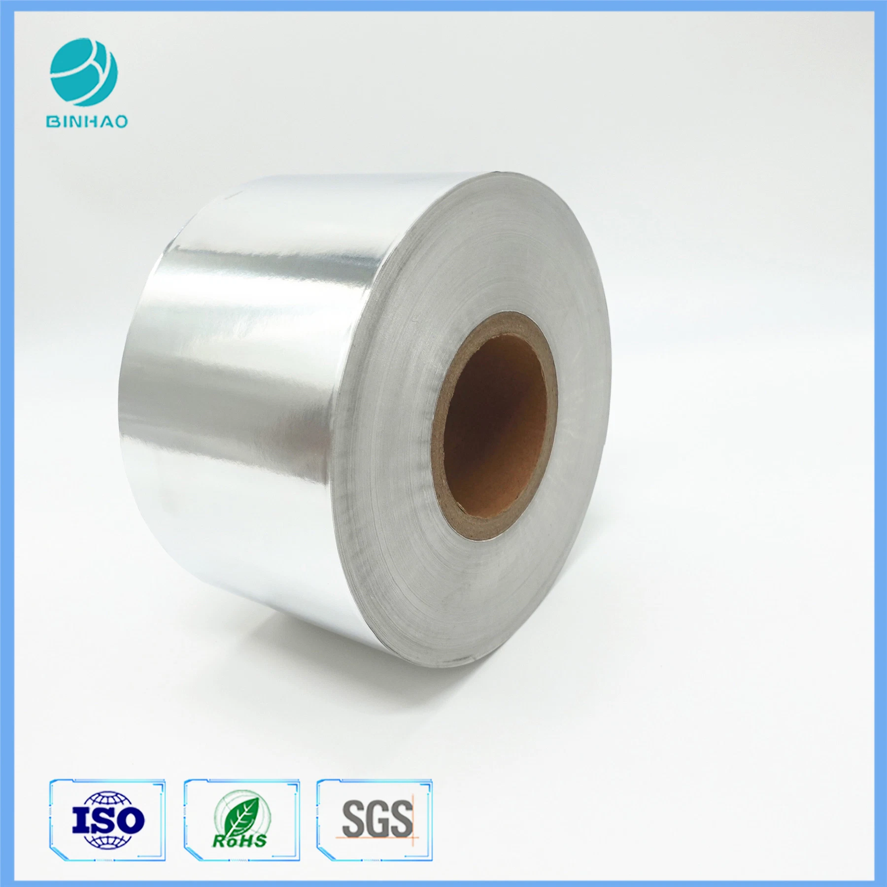 Silvery Aluminum Foil Paper for Cigarette Packaging 114mm Width