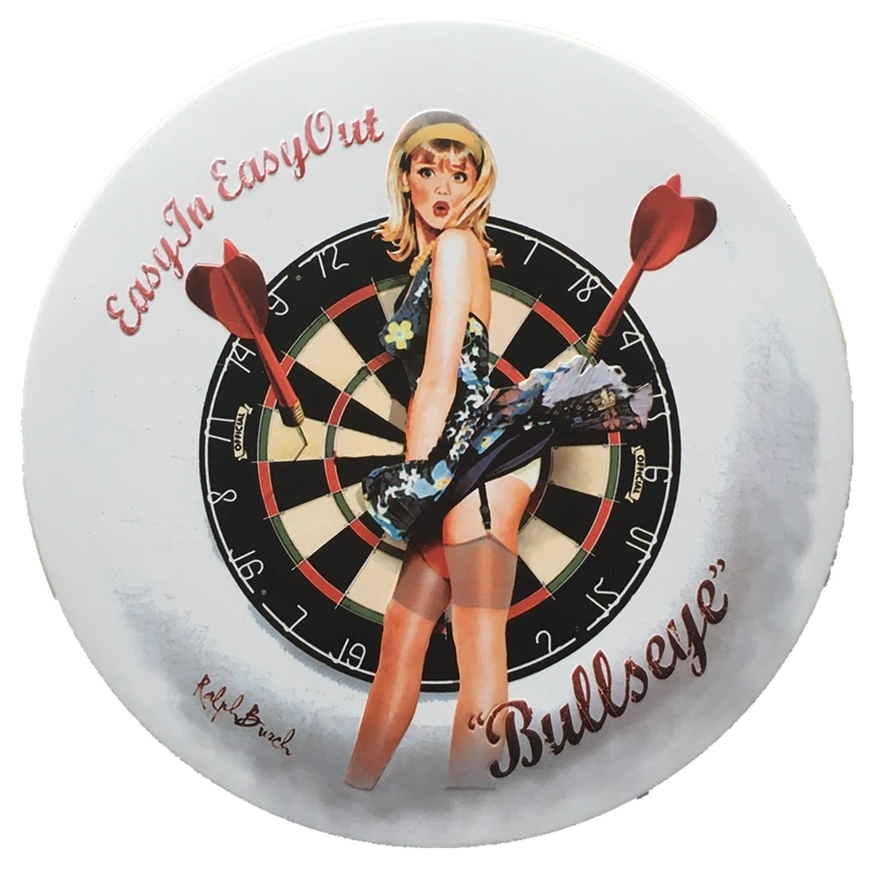 3D Vintage Round Embossed Metal Tin Sign Art Poster