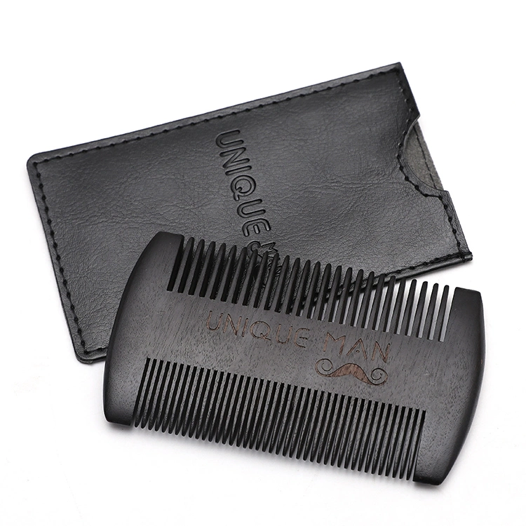 Wholesale Mens Wide Tooth Beard Comb Custom Logo Private Label Wooden Beard Comb