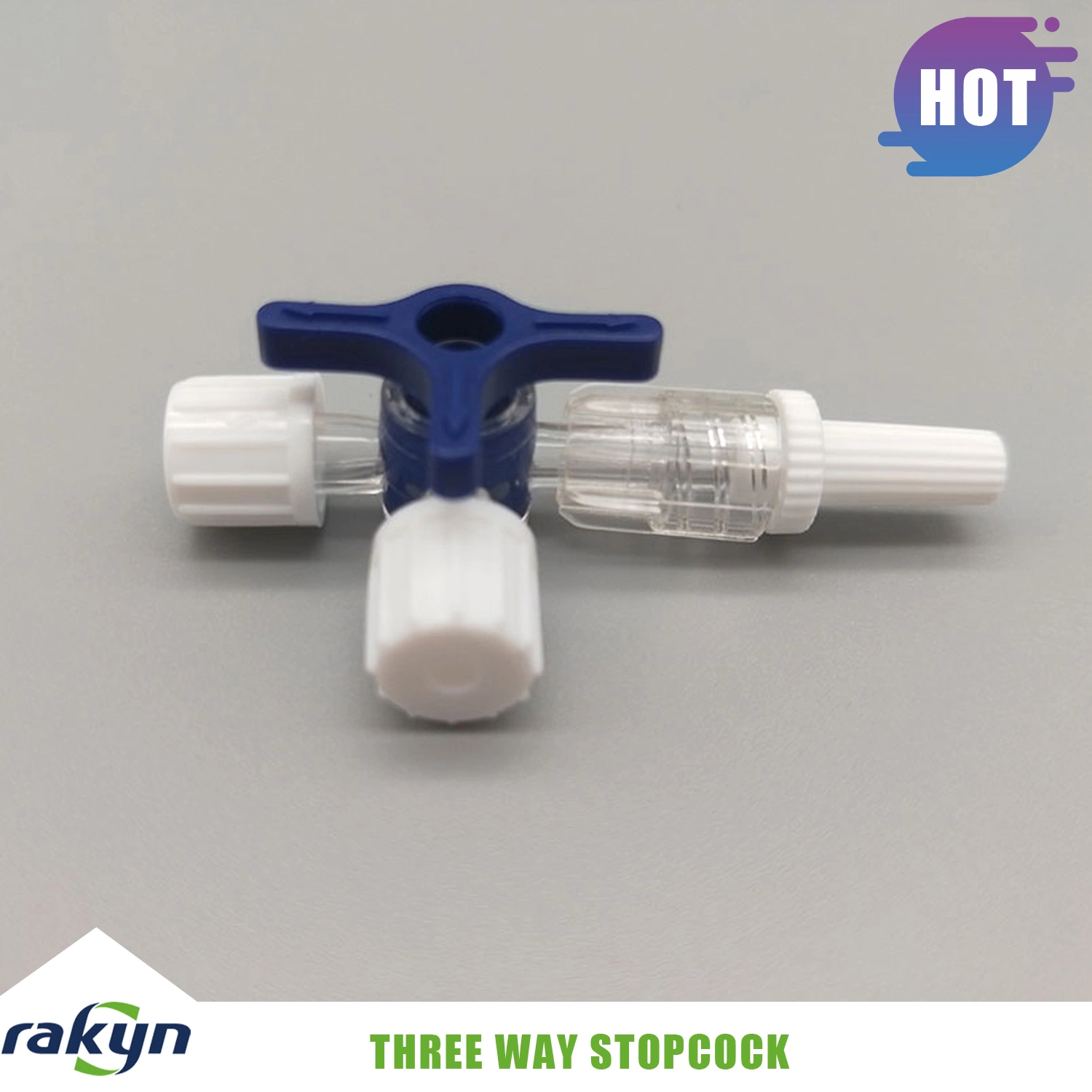 Medical Disposable Triple Ports Valve with Two Female Luer Lock