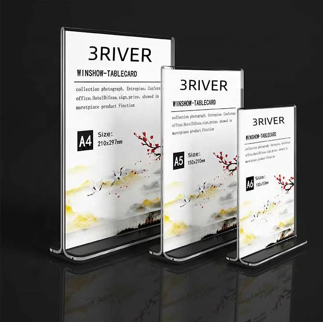 Double-Sided Plastic Menu Display Stand Sign Holder