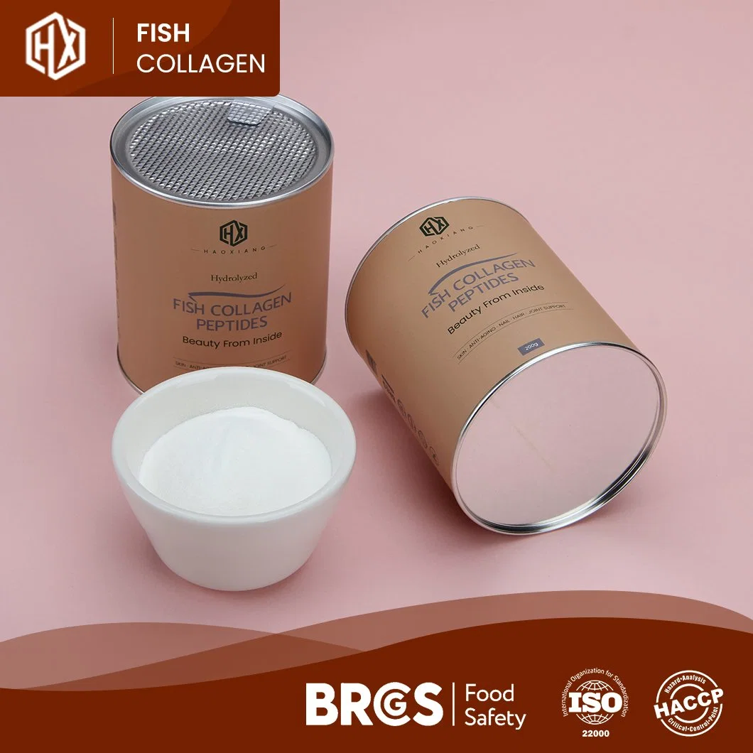 Haoxiang OEM Custom Tilapia Scales Collagen Peptides Drink Skin Whitening Hydrolyzed Marine Collagen Oral Liquid White or Pale Yellow Premium Protein Powder