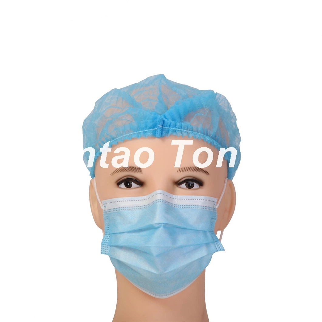 Blue Non Woven PP Medical Mask 3 Layers Type Iir Earloop Surgical Face Mask