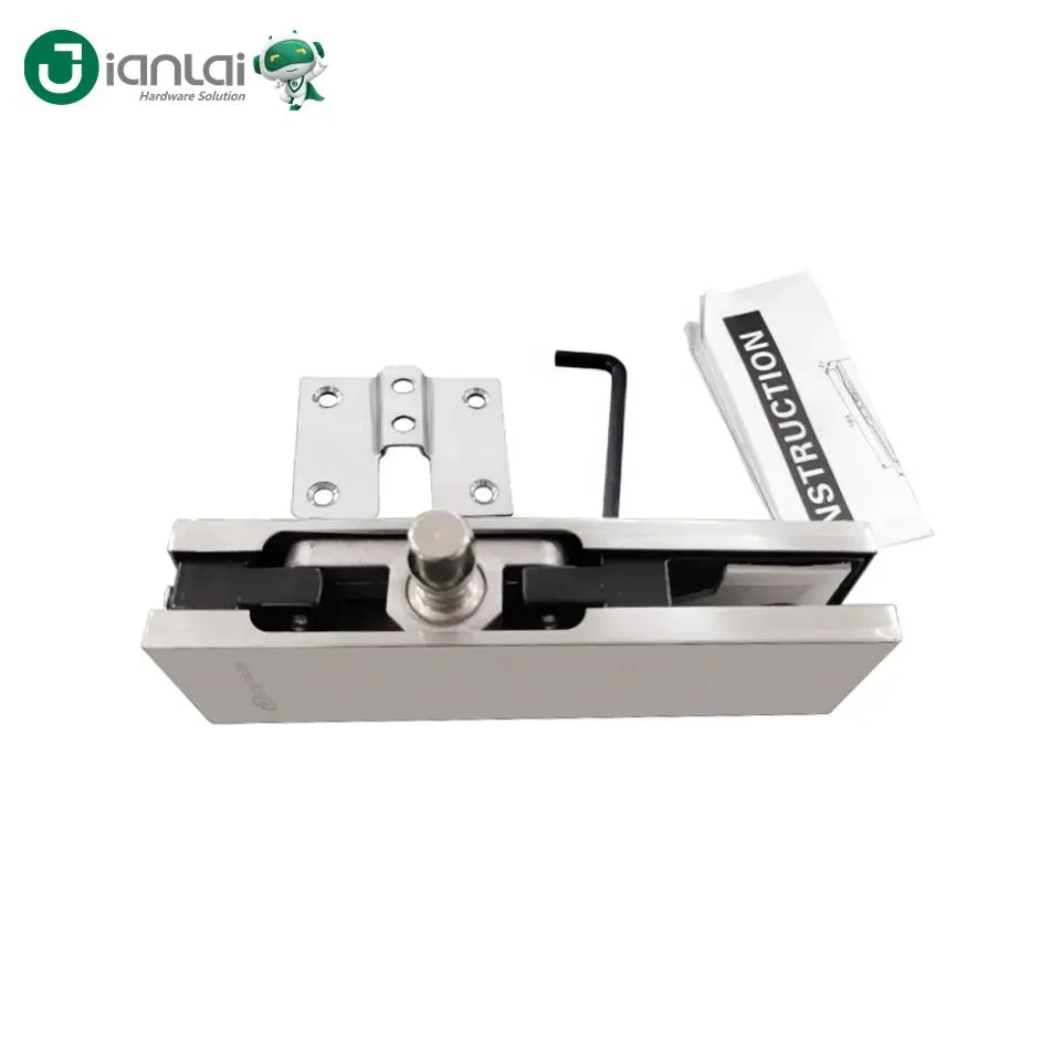 Wall Mount Glass Door Clamp Top Pivot Patch Fitting with Panel