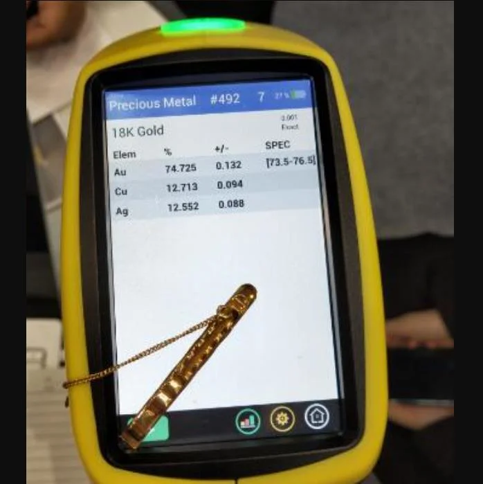 Dispositivo portátil Analisador de ouro de Xrf Xrf Espectrómetro de analisadores de Ouro