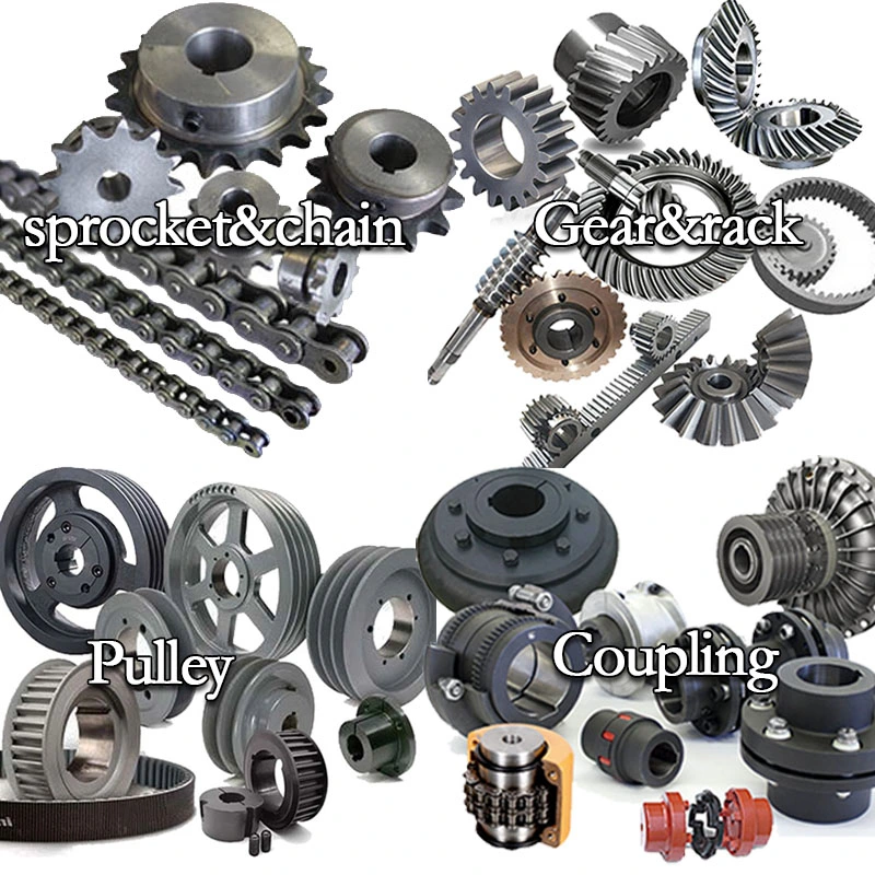 Gusano Spur Piñón helicoidal cónico espiral de la unidad de rack de la cadena de transportador de rodillos de rueda dentada Taper Lock polea la polea de Bush de correa trapezoidal de acero de acoplamiento de la polea de distribución