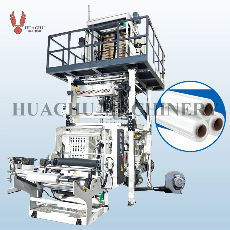 Blown Film Extruder 15 Kw Garbage Bag Biodegradable HDPE Roll Double Lines Pbat Film Blowing Machine Extruder Set