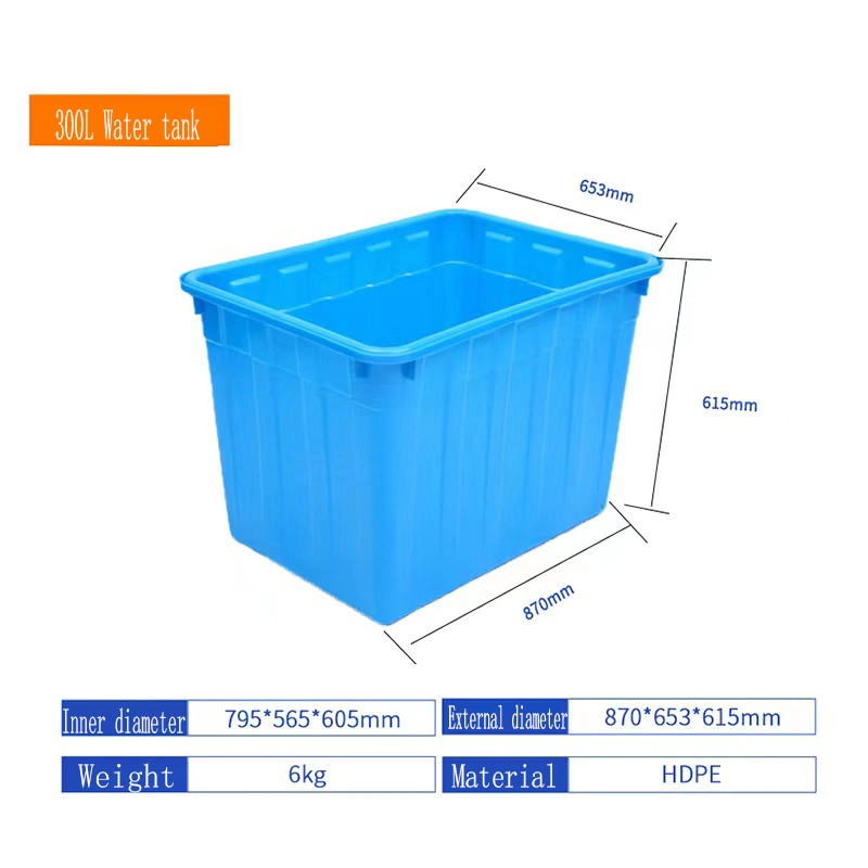 Rectangular Thickened Blue Plastic Turnover Box New Material Logistics Box Plastic Turnover Box Workshop Storage Parts Basket