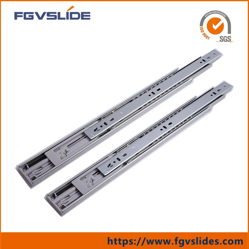 Side Mounting Iron Fifan 1pair in 1 Polybag, 15pairs/Carton Ball Bearing European Drawer Slide